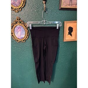 Lululemon Pace Rival Crop 18” Black Leggings Sz 4